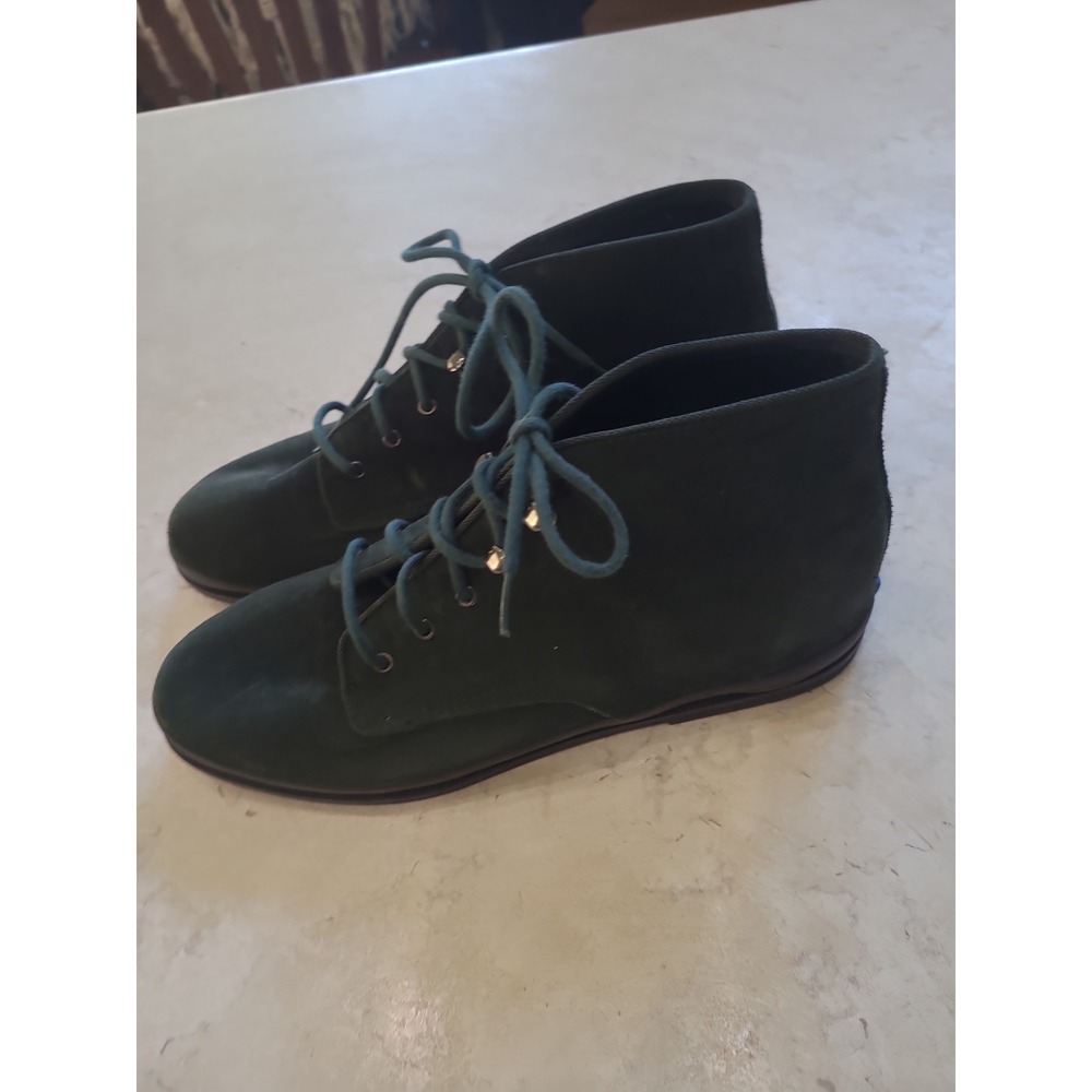 Keds Green Suade Lace up Ankle Boots Women SZ 7.5 Outdoors boho casual New‎ gorp